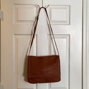 Vintage Emily Ann of Boca Raton Brown Leather Saddlebag